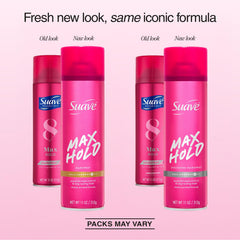 Suave scented can close-up highlighting nozzle and fresh fragrance benefit