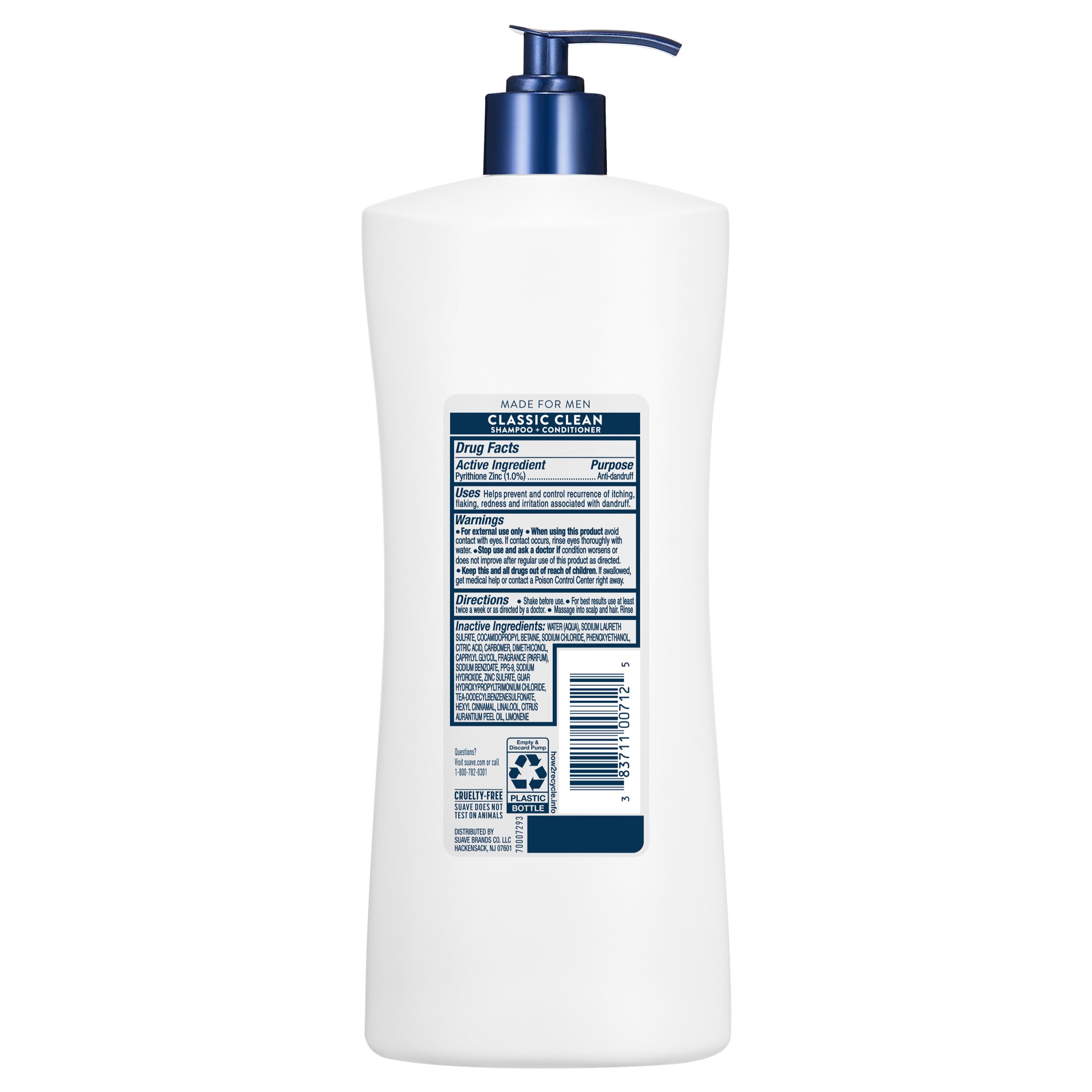 suave+ before and after hair showing reduced flakes and improved manageability