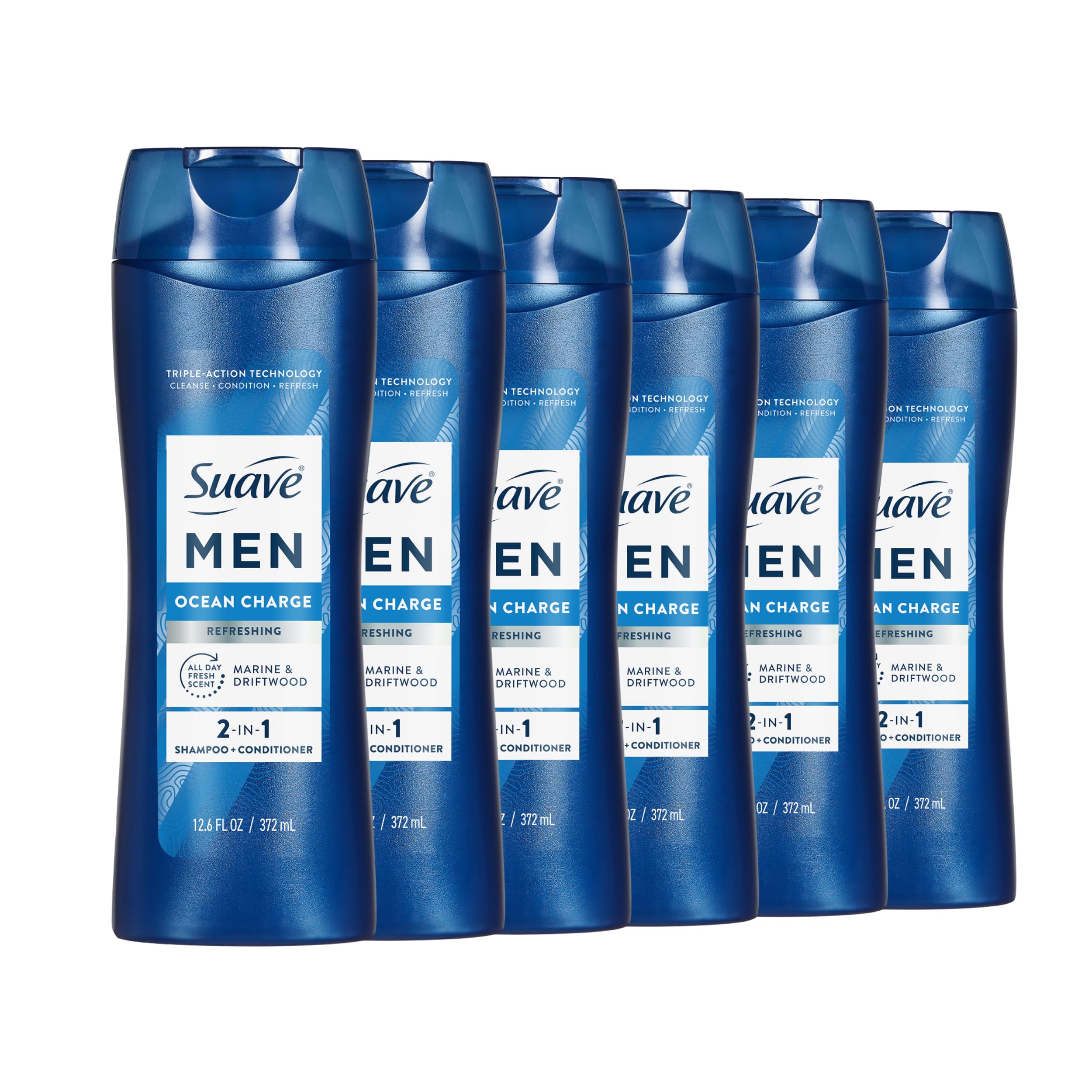 Suave front label showing product name and key benefit for quick use