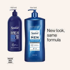 Suave Men Pro Vitamin B5 ingredient bottle highlighting hydration benefit