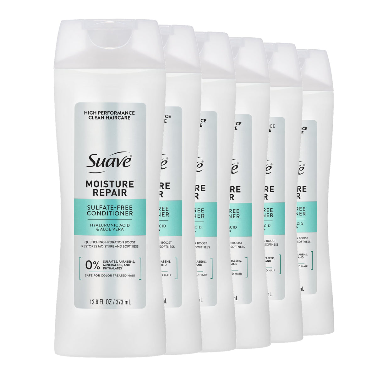 Suave moisturizing conditioner front packaging showing brand and benefit