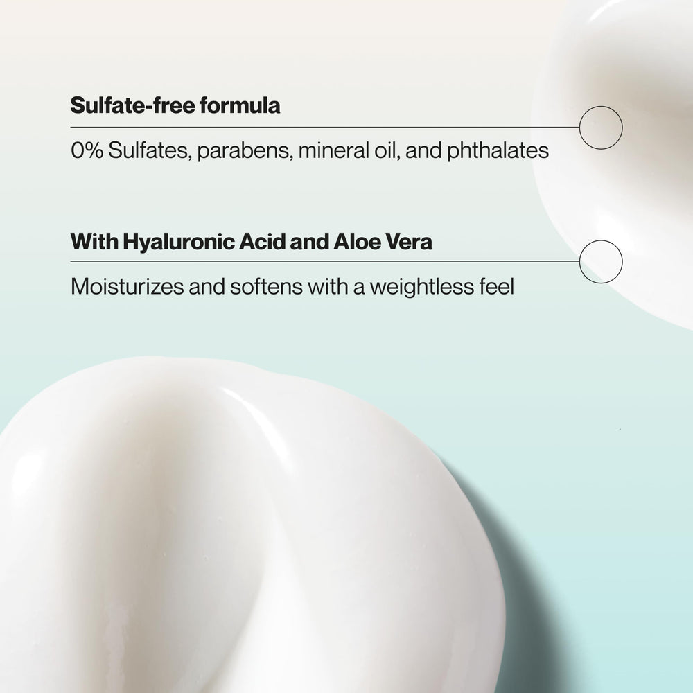 Suave conditioner dispensing from pump showing easy application benefit