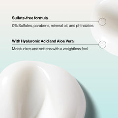 Suave conditioner dispensing from pump showing easy application benefit
