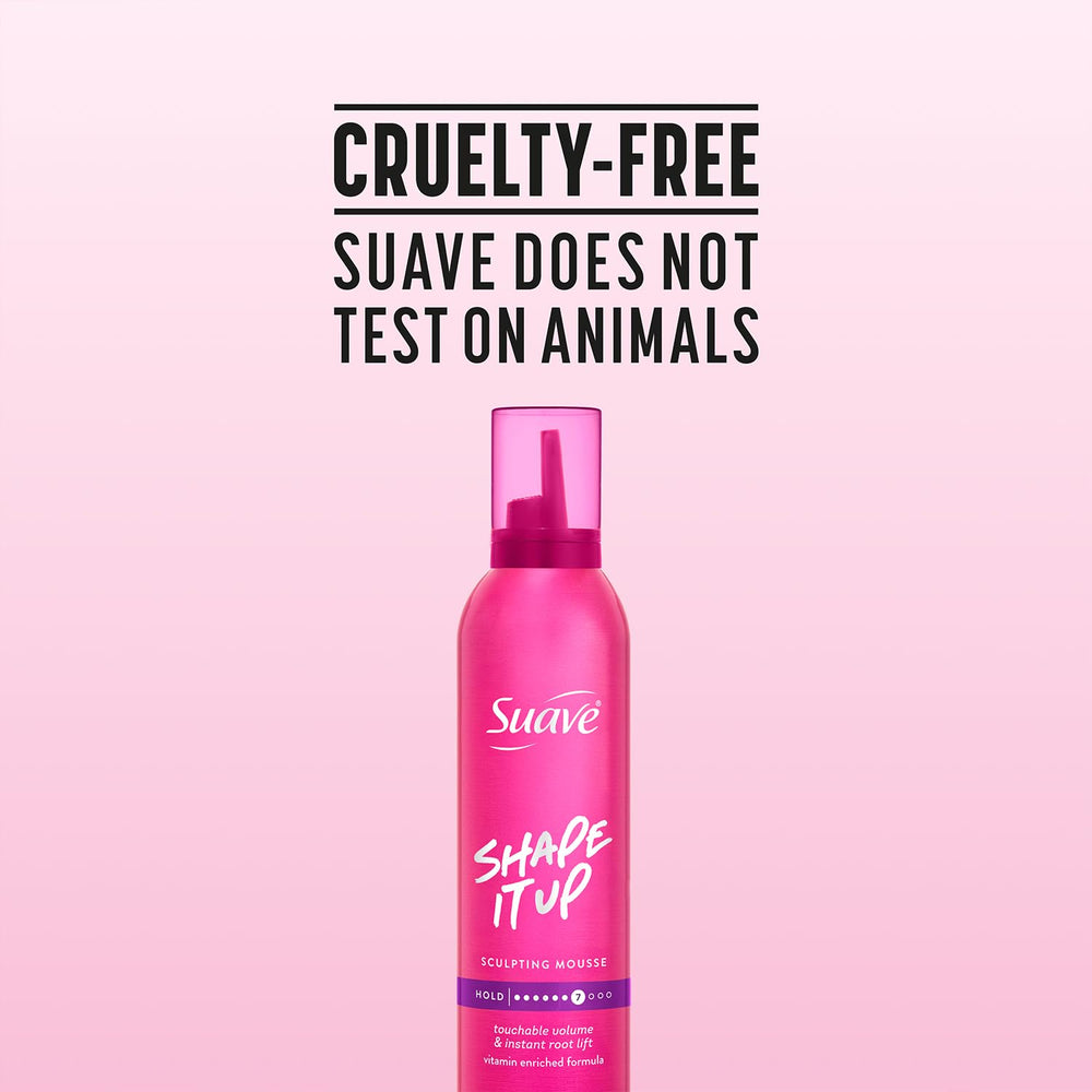 Suave mousse in bathroom setting demonstrating everyday styling convenience