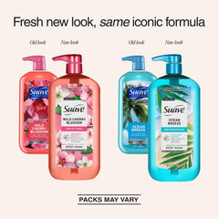 Suave Ocean Breeze front label, fresh scent visible