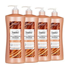 Suave+ front pump bottle showing size and sleek packaging benefit
