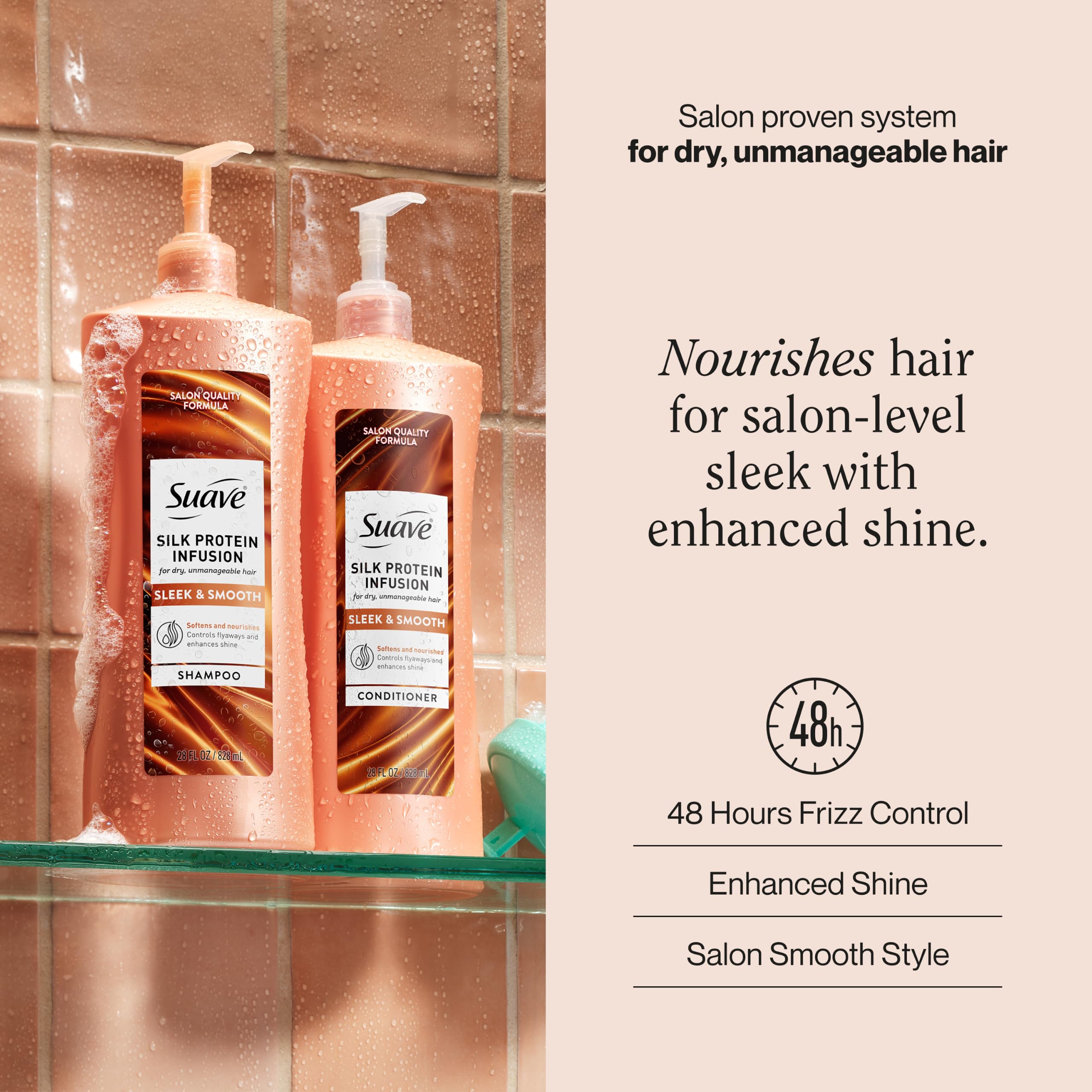 Suave+ pump top detail for easy dispensing and mess-free use