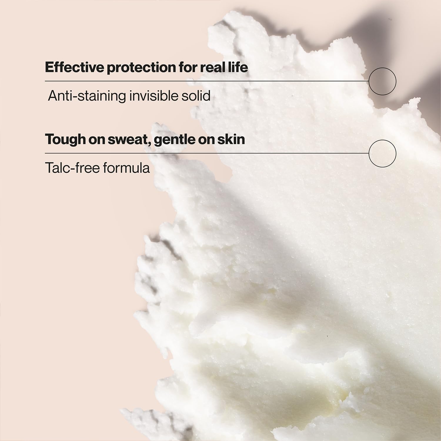 suave+ texture on skin demonstrating quick-drying, light comfort