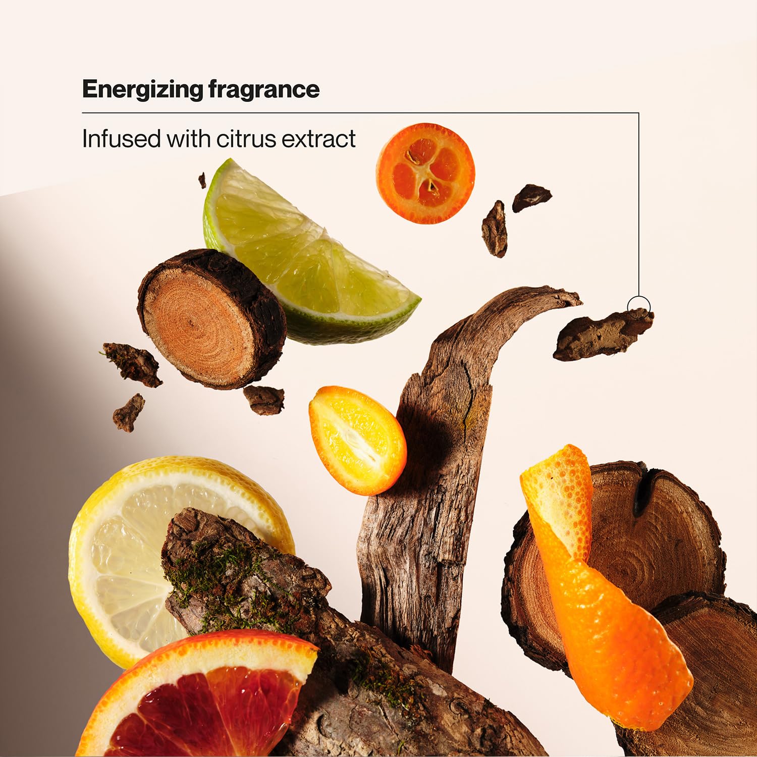 Foamy lather of Suave Citrus Rush emphasizing fresh citrus scent benefit