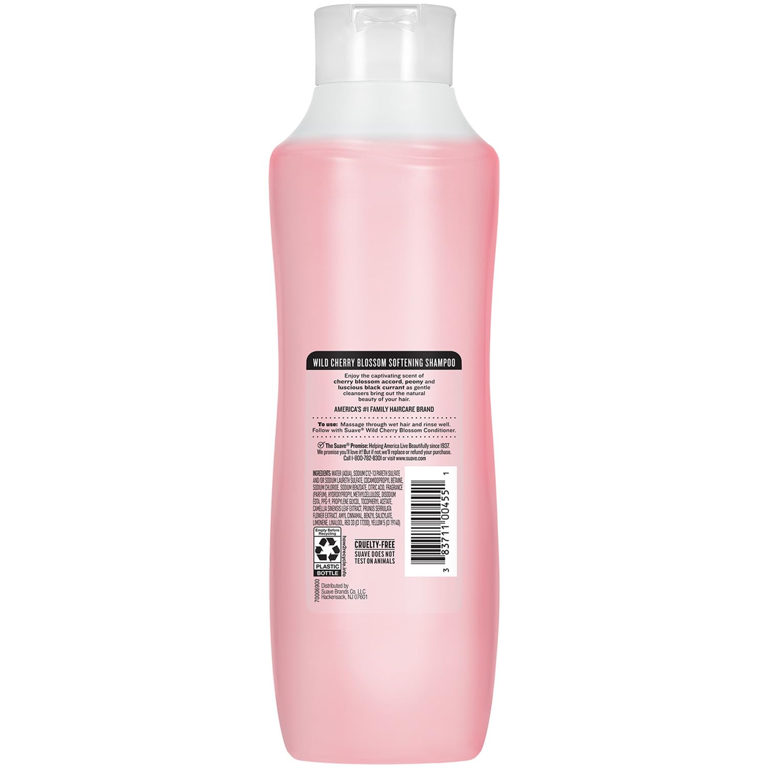Suave+ bottle in bathroom setting conveying everyday use and pleasant fragrance