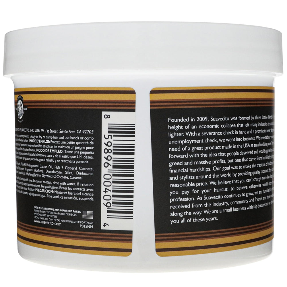 Suavecito Pomade comb through styling showing workable control and medium shine