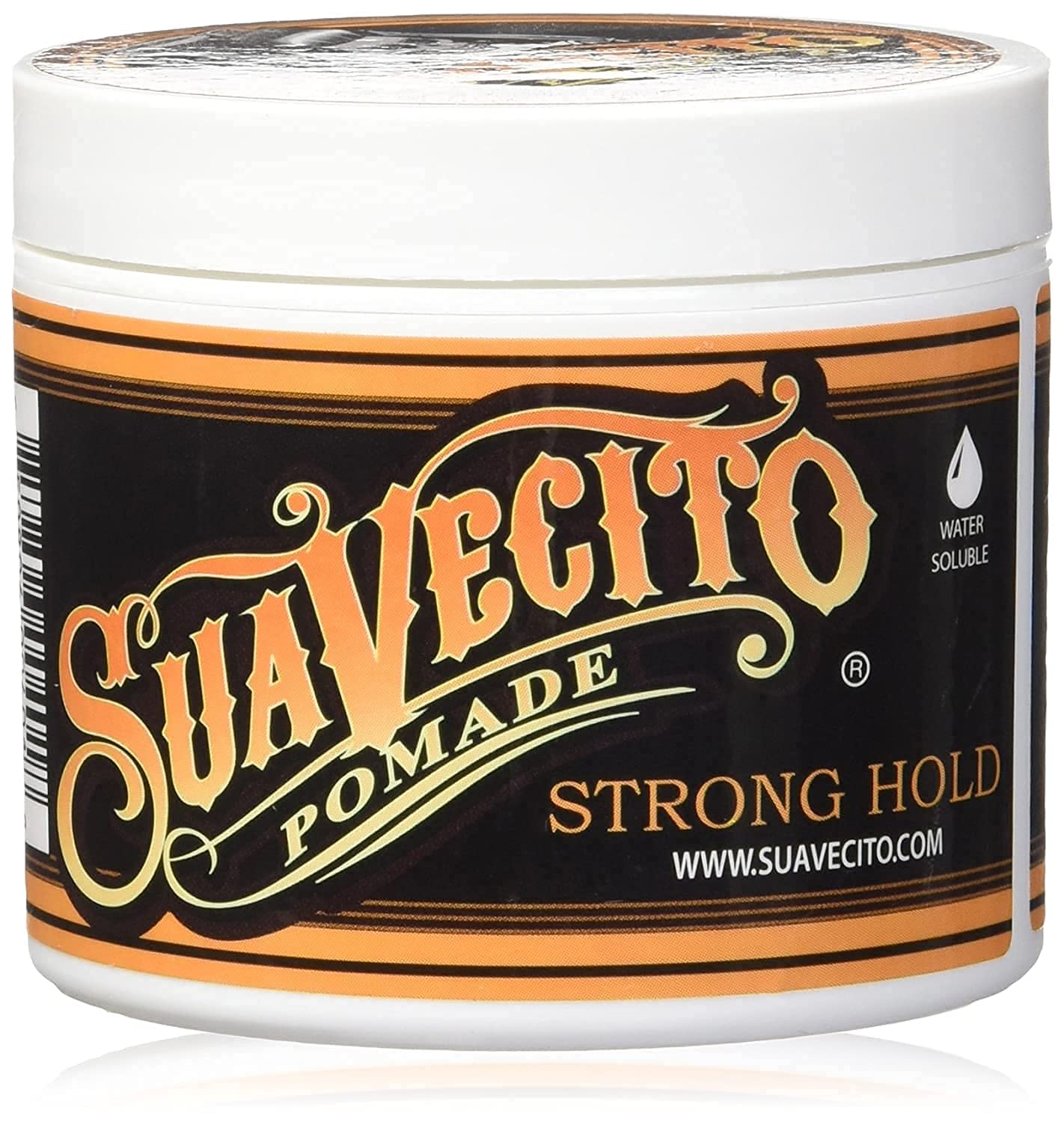 Suavecito Pomade front jar showing label and clean packaging benefit