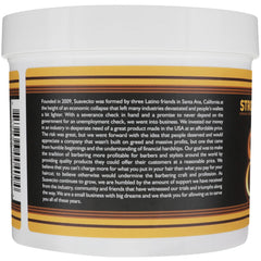 Suavecito Pomade texture close-up highlighting smooth, non-flaky formula control