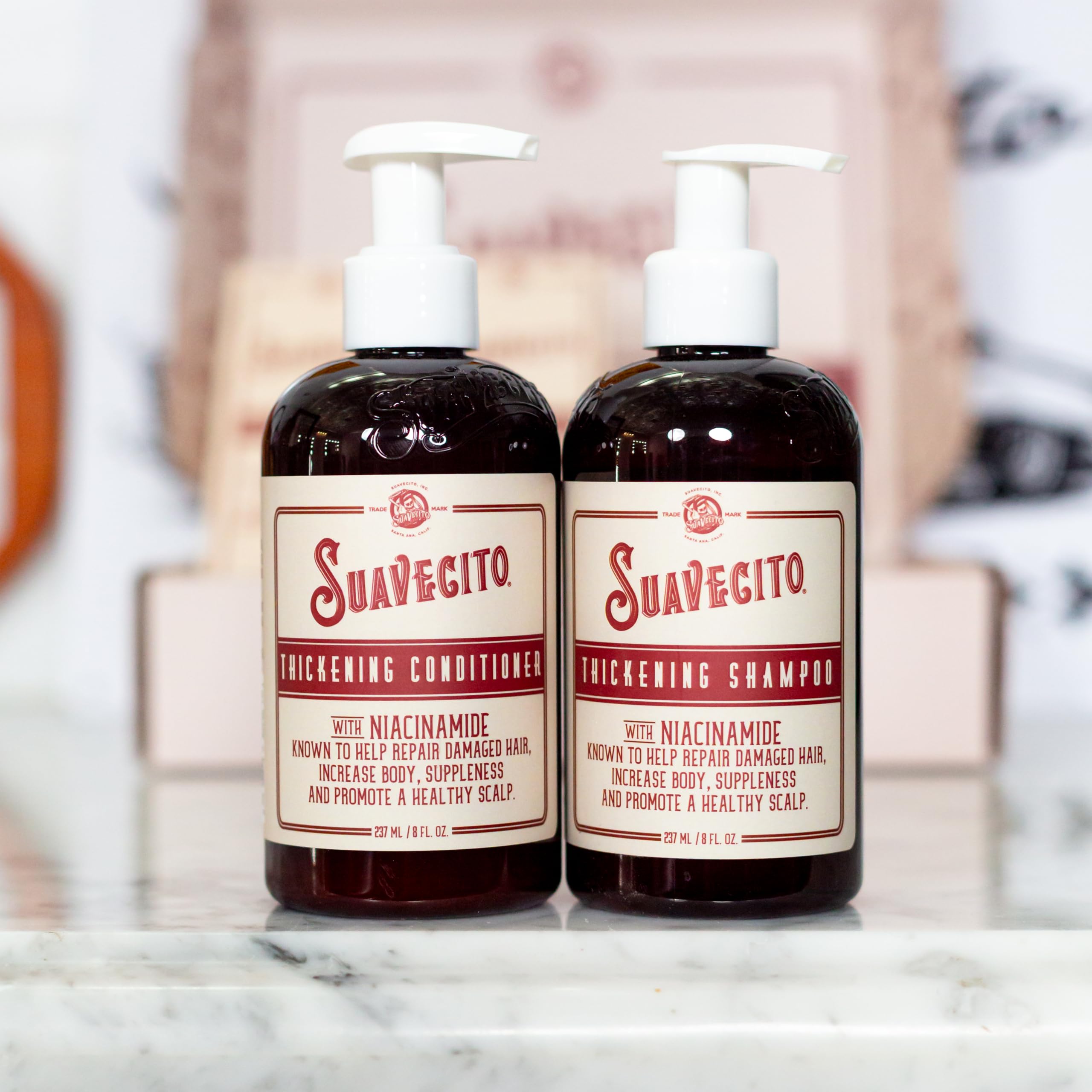 Suavecito Pomade set in a travel bag showing convenient portability benefit