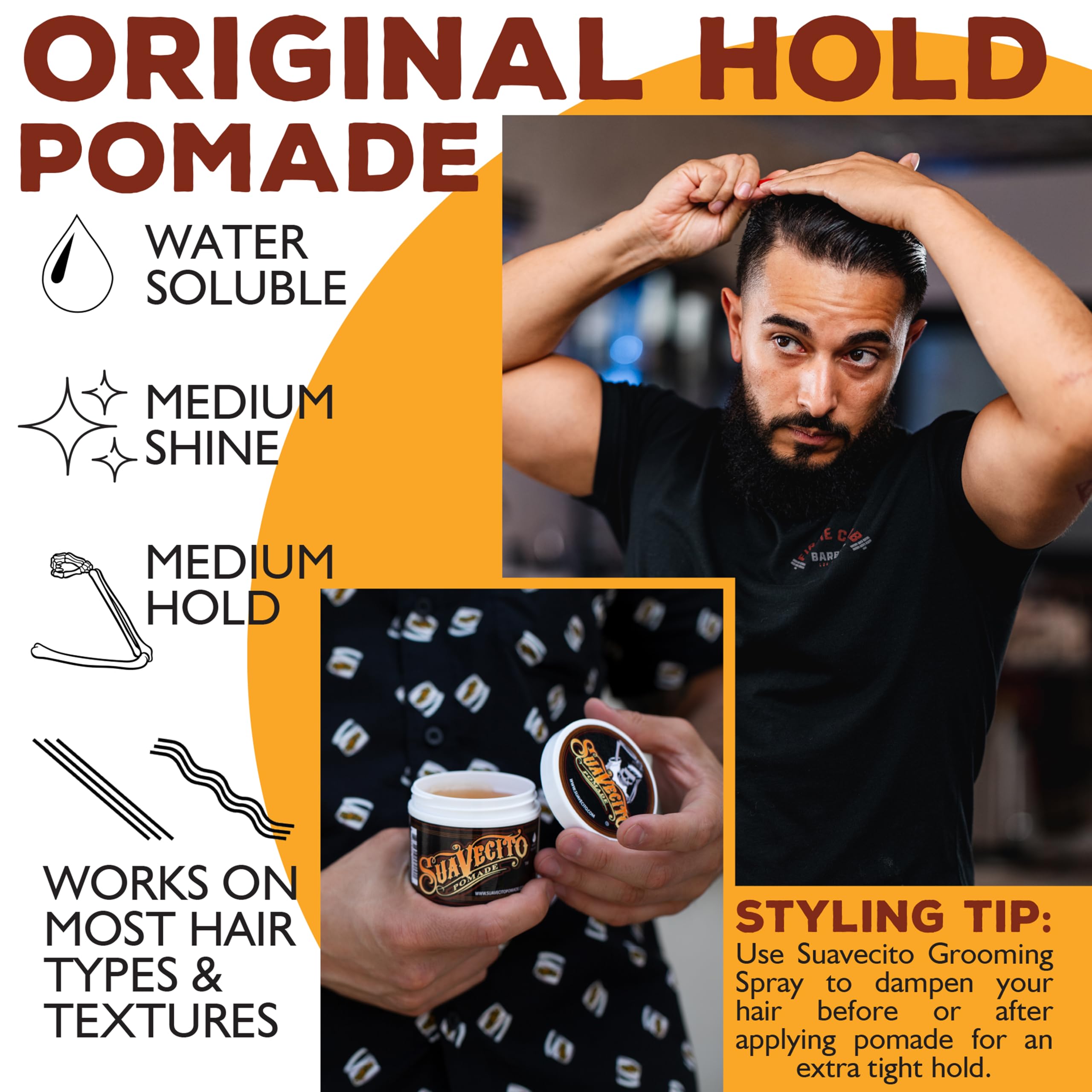 Suavecito Pomade rinsing out at sink to show easy washout benefit