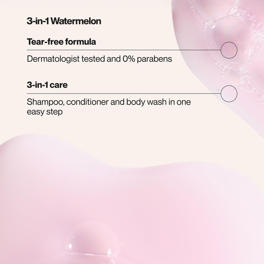 suave+ creamy foam texture of watermelon wonder 3-in-1 for gentle cleansing