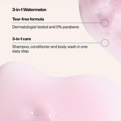 suave+ creamy foam texture of watermelon wonder 3-in-1 for gentle cleansing
