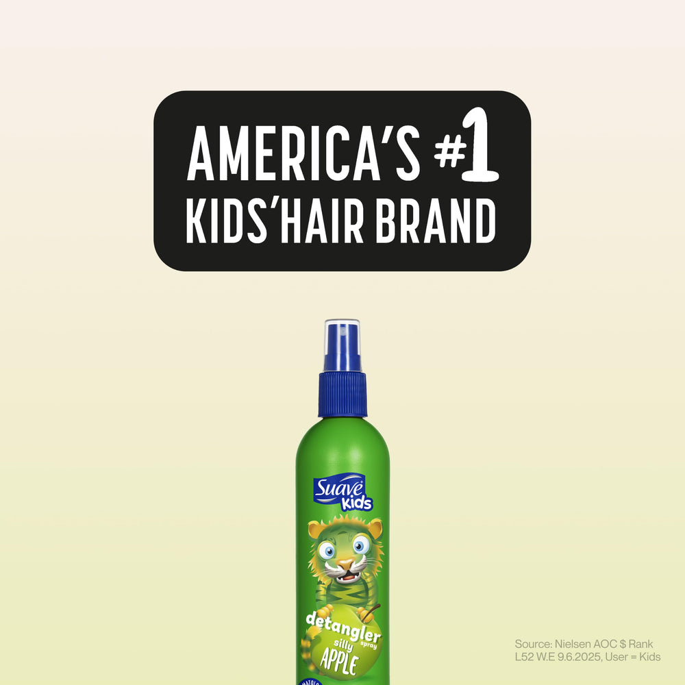 Suave+ lifestyle image of kids playing with smooth hair showing manageability benefit