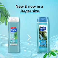 suave+ bottle back label with directions and ingredient highlights