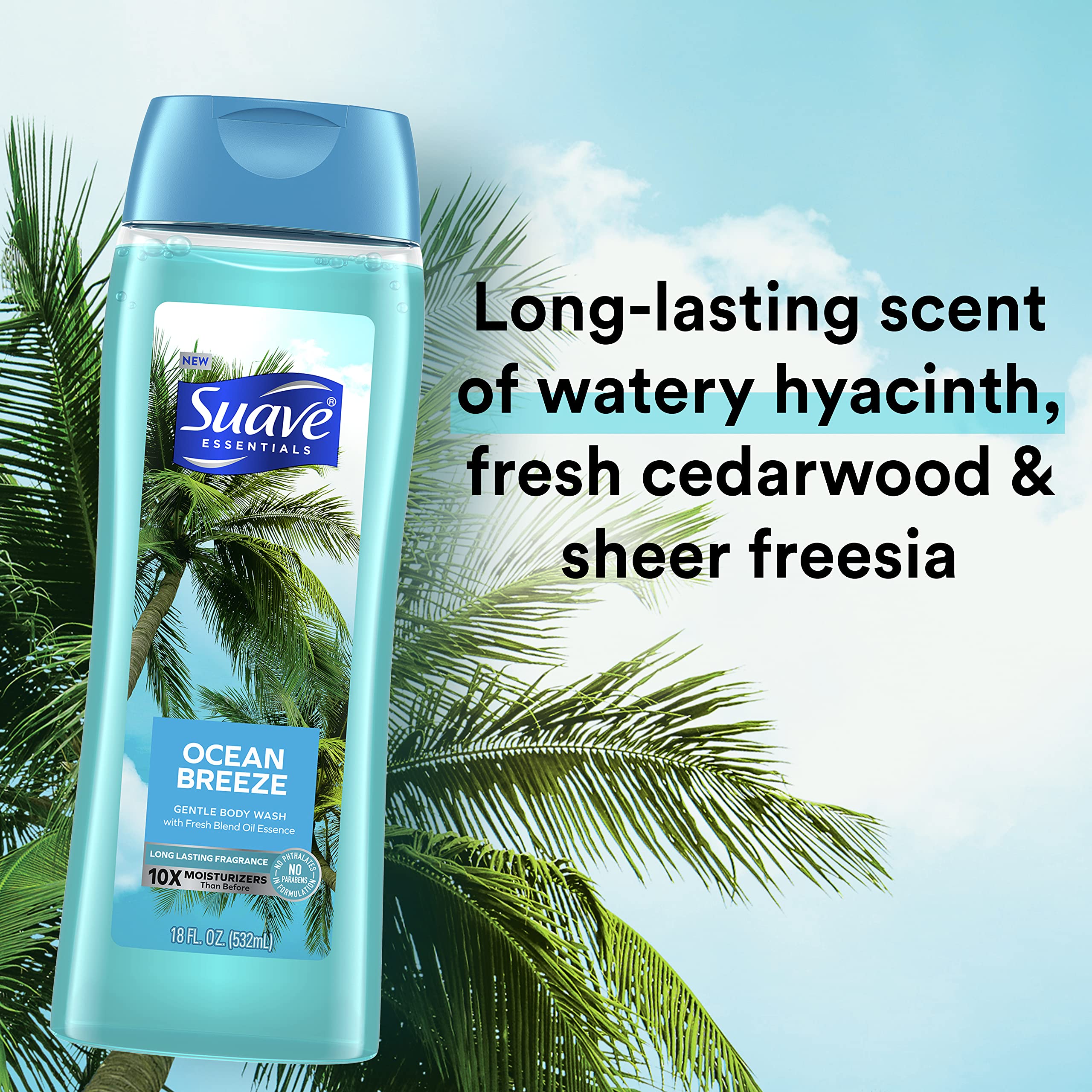 suave+ creamy lather close-up illustrating rich moisturizing foam