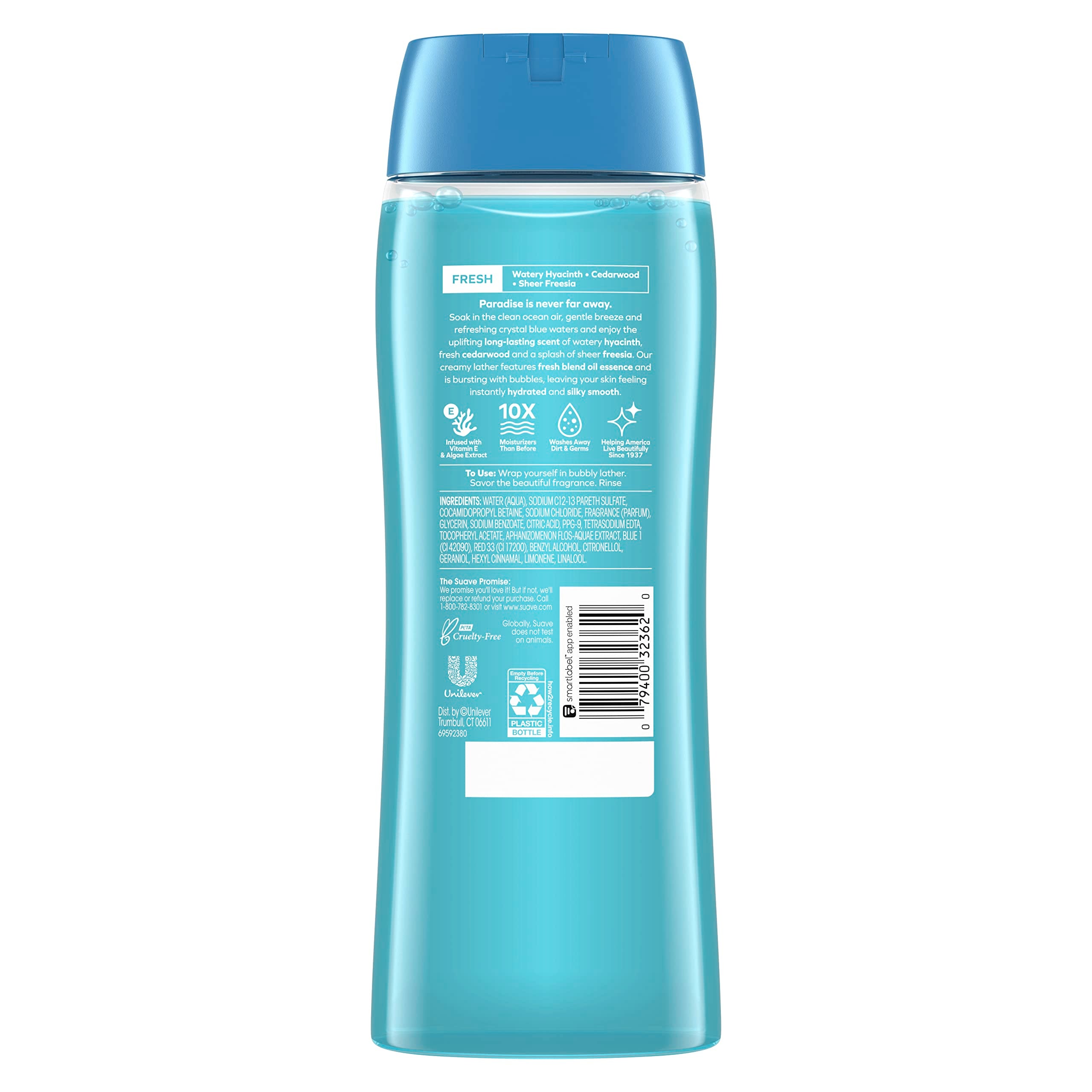 suave+ Ocean Breeze gel being poured to show texture and flow