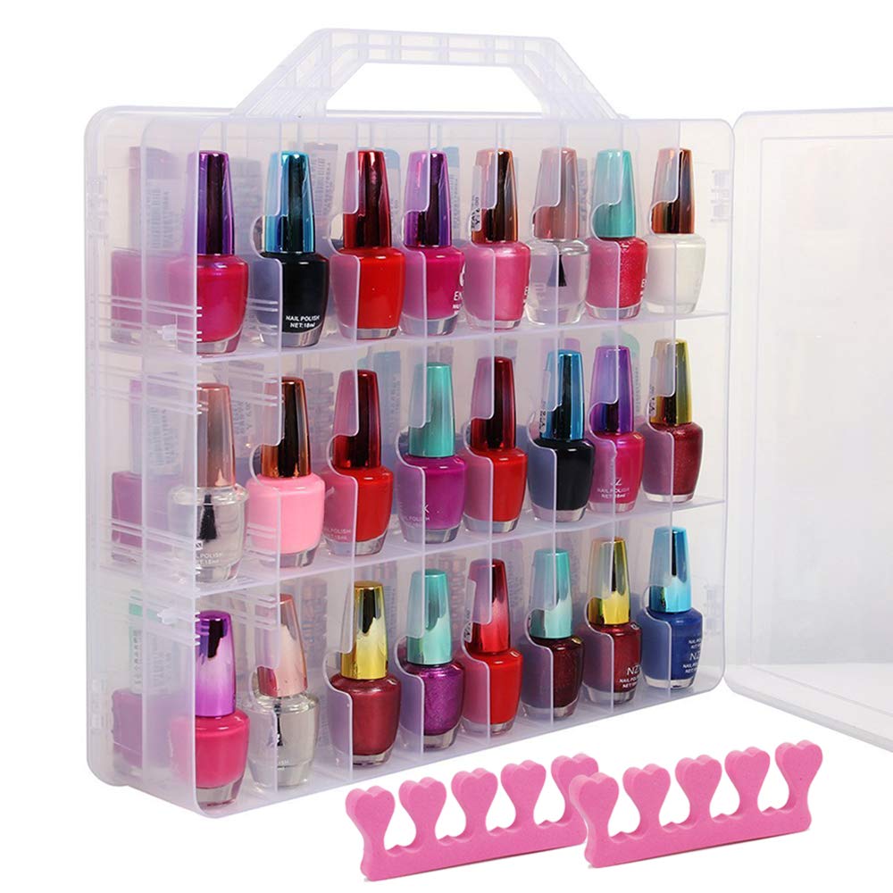 SUBAY front view of clear organizer showing neat bottle display and easy selection
