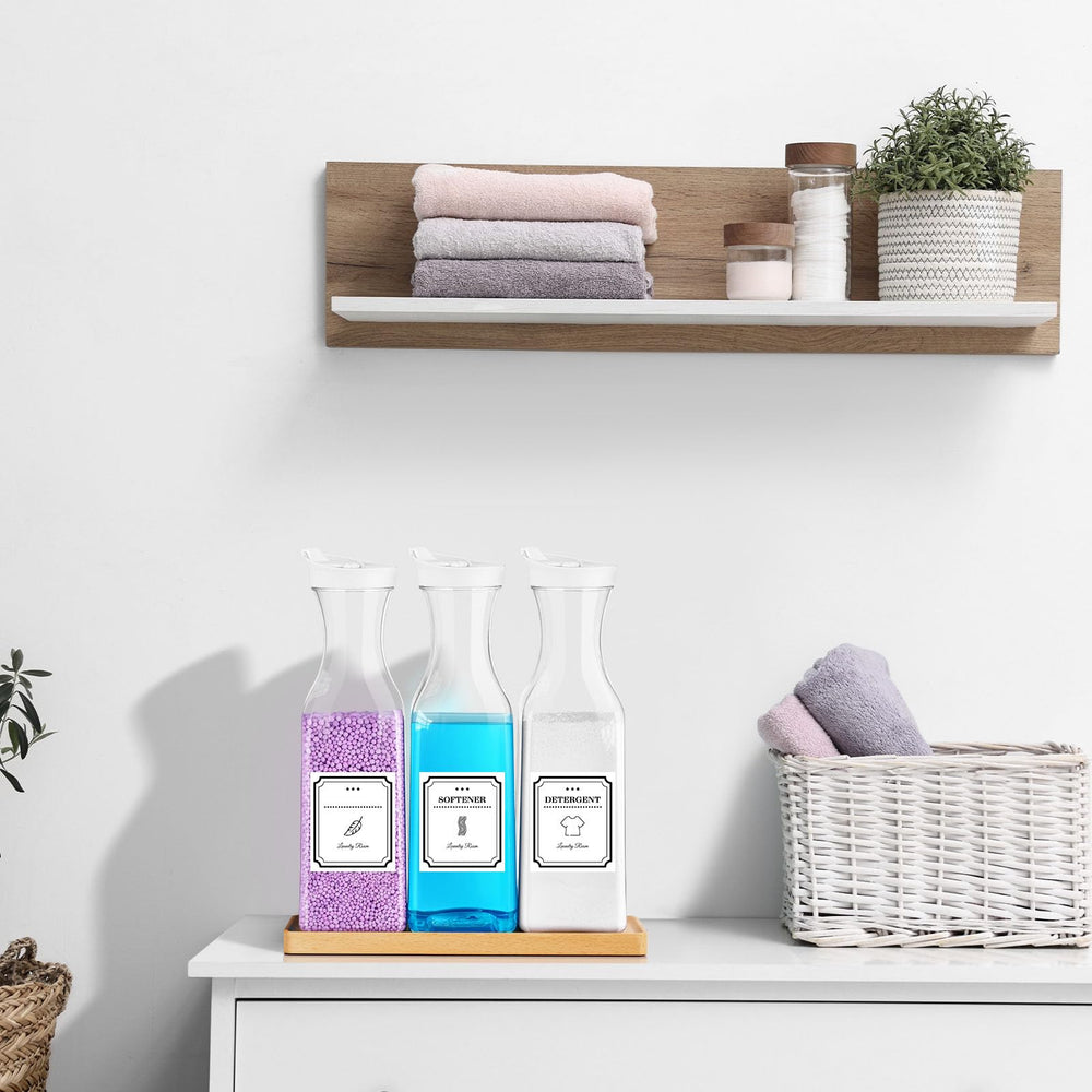 SUBEKYU dispenser styled in laundry room showing neat, attractive storage