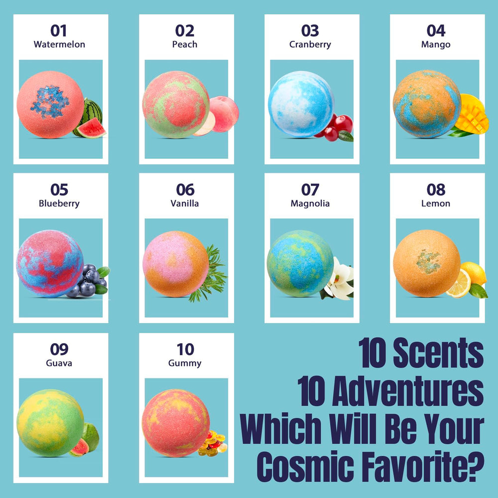 SudsyRoar bath bomb next to child’s hand showing toy size and safety