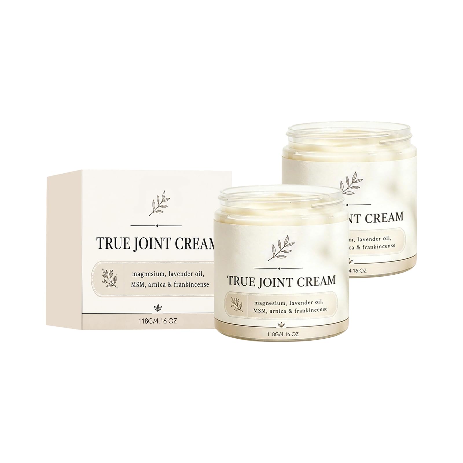 Sufiibtly front packaging showing two 4 oz jars and product benefits
