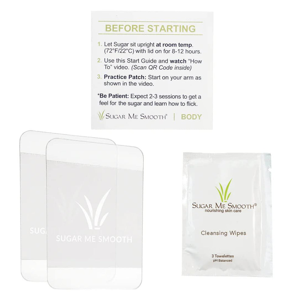 Rinsing Sugar Me Smooth residue under water illustrating easy, water-soluble cleanup