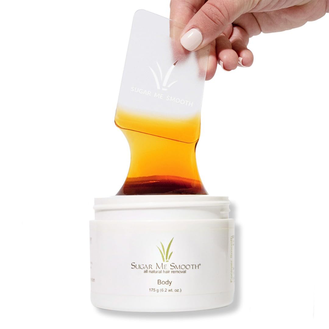 Sugar Me Smooth jar front view showing packaging and gentle formula benefit