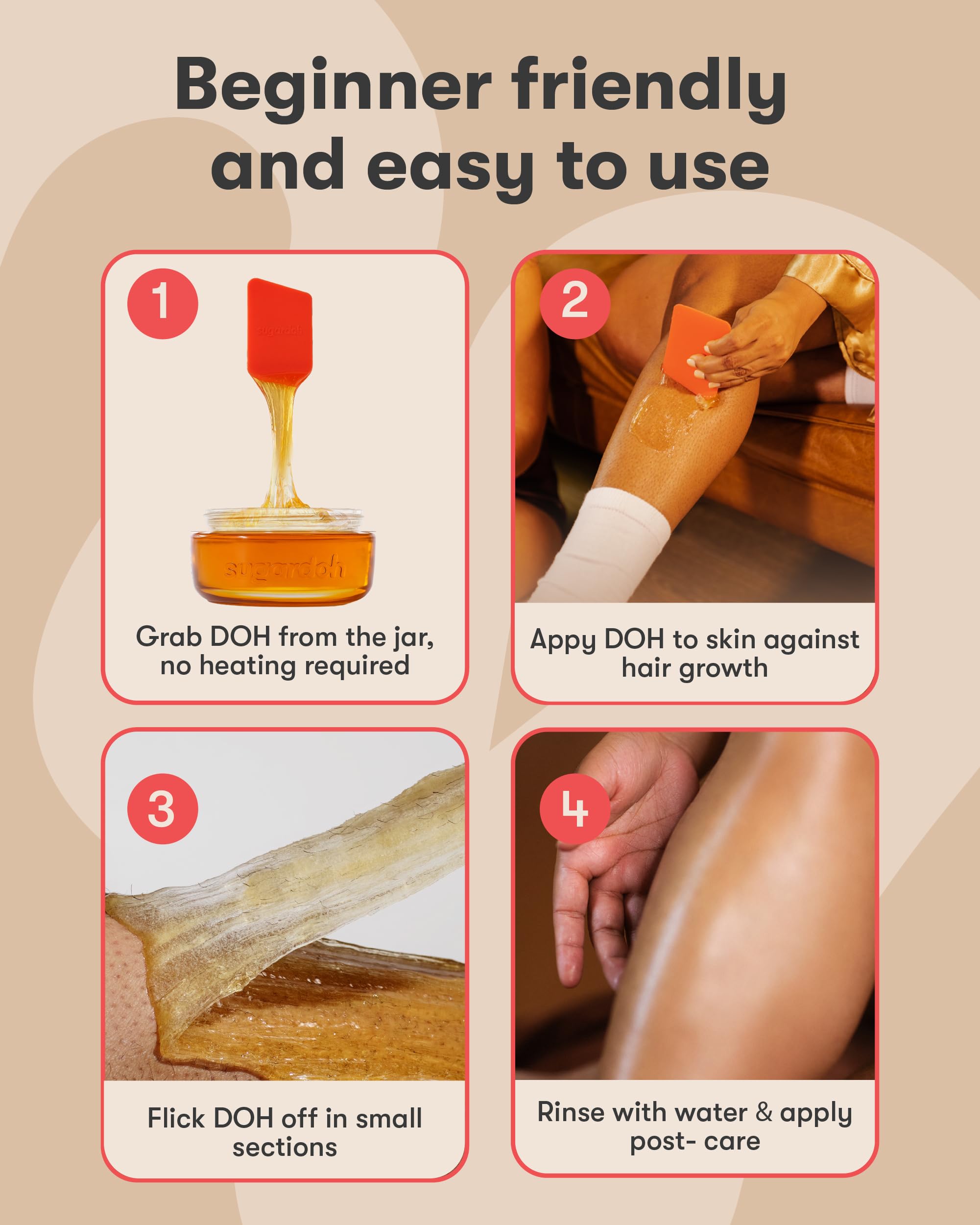 SUGARDOH being used on bikini area showing gentle root removal benefit