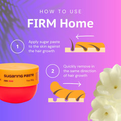 Sugaring Labs paste in hand demonstrating scoop and application benefit
