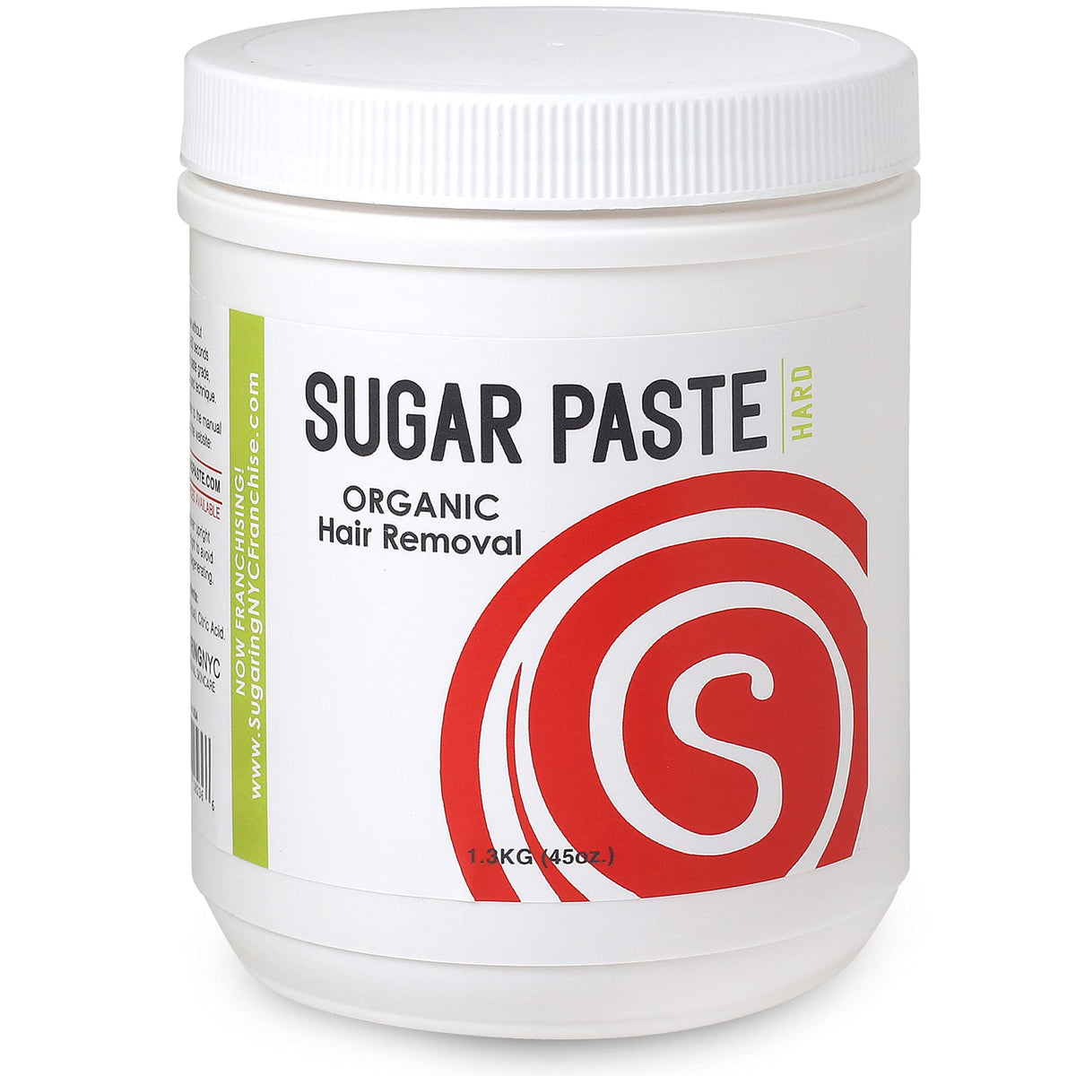 Sugaring NYC hard paste front block showing product and branding for long-lasting supply