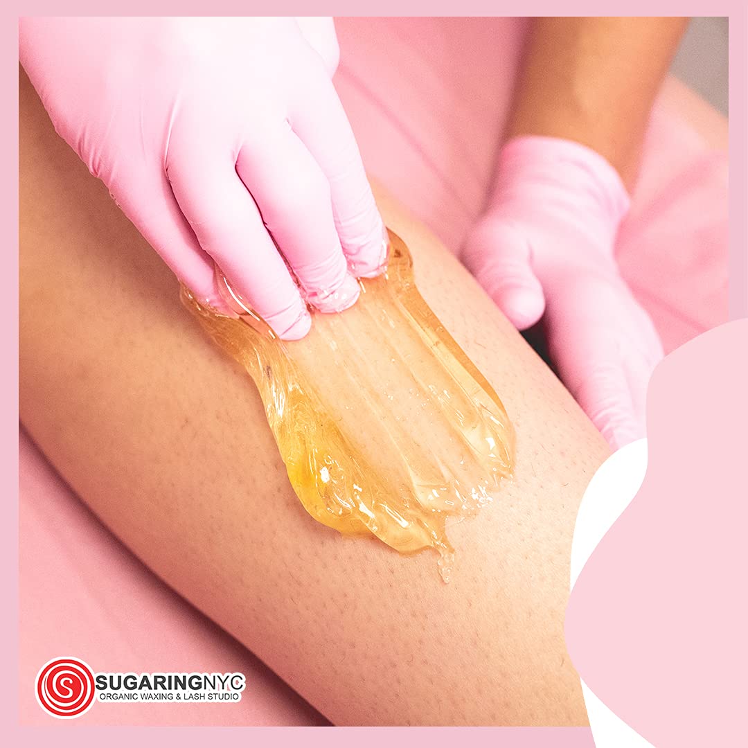 Lifestyle salon scene with Sugaring NYC paste in professional treatment setting benefit