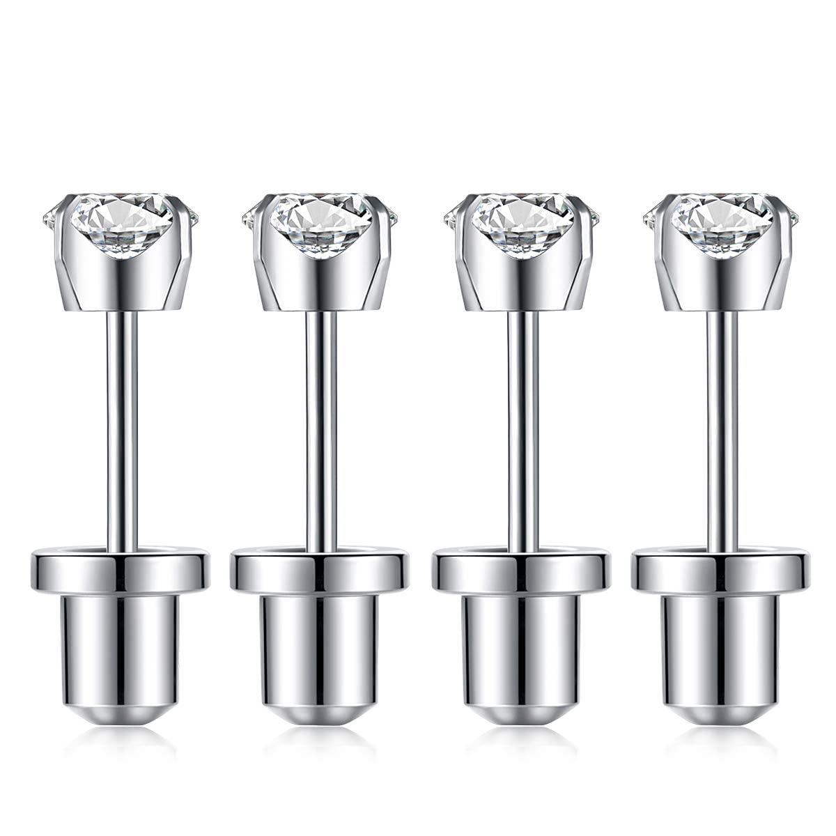 SugarTang close-up of preloaded 4mm cubic zirconia stud showing sparkle and precise placement benefit