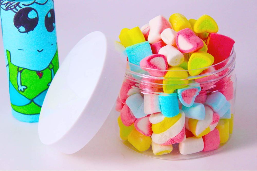 suituts jars displayed with body butter and sugar scrub for cosmetics