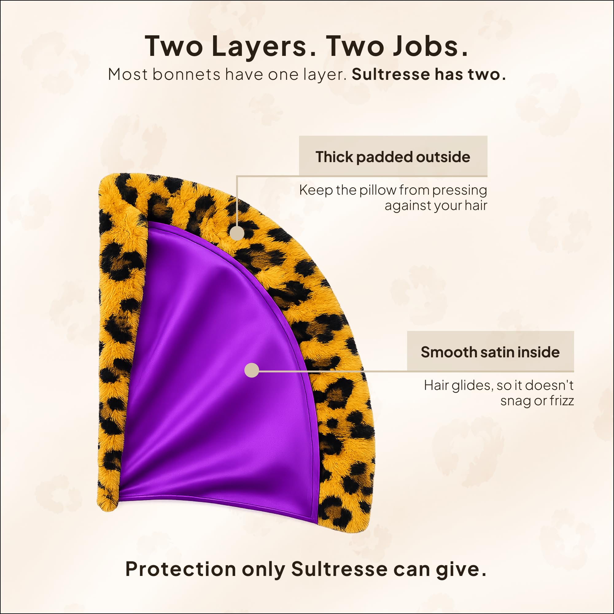Sultresse double-layer interior demonstrating roomy protection for volume