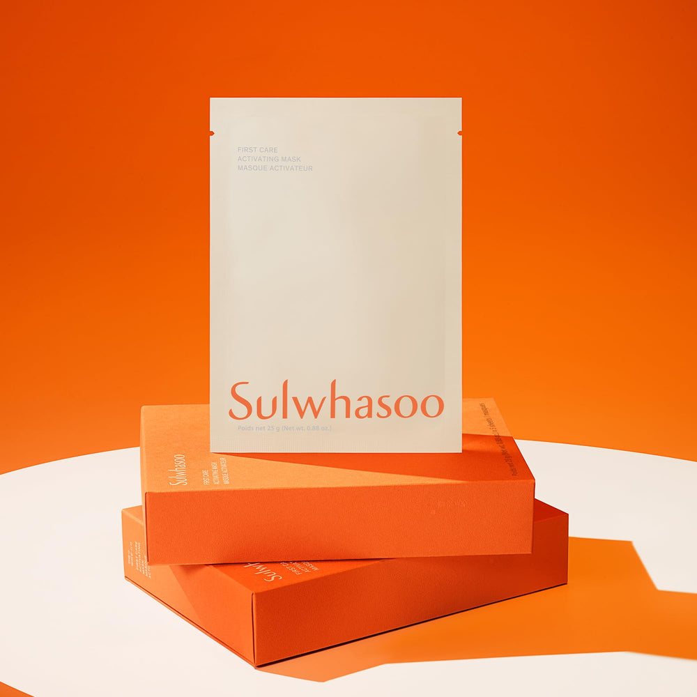 Sulwhasoo mask next to ruler showing compact single-use size