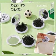 SUMAJU close-up of air-cushioned bristles, reduces scalp pulling for comfort