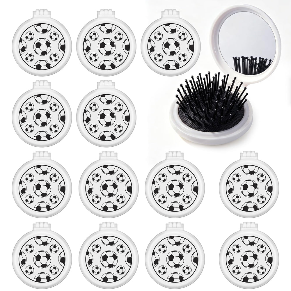 SUMAJU front view of soccer-patterned 14-piece brush pack, convenient team gifting