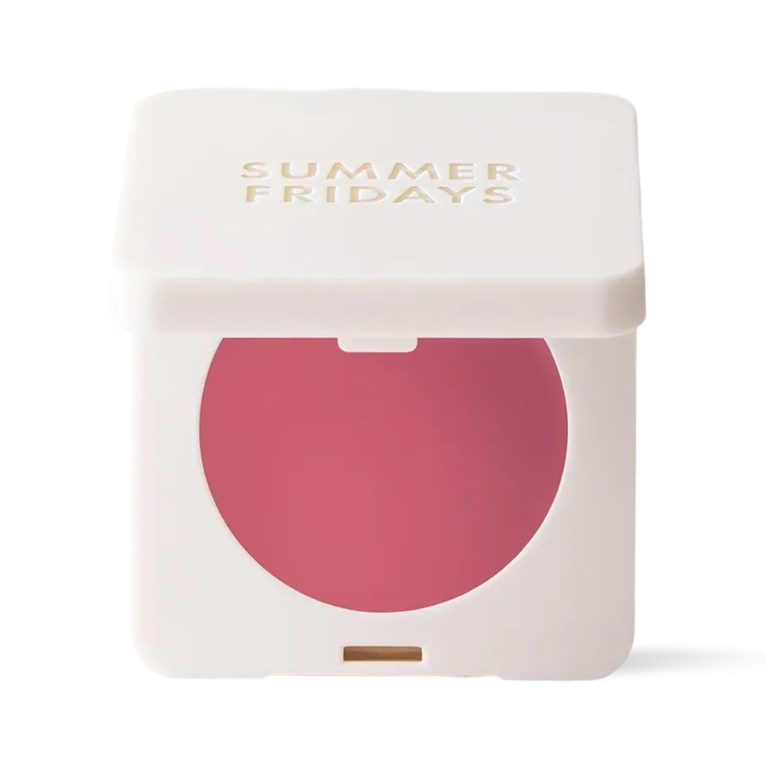 Summer Fridays blush butter balm compact showing twist-up packaging and convenience