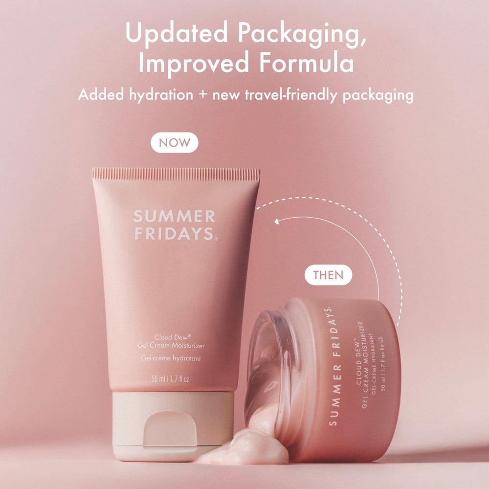 Summer Fridays open jar close-up displaying smooth gel-cream texture and hydrating finish