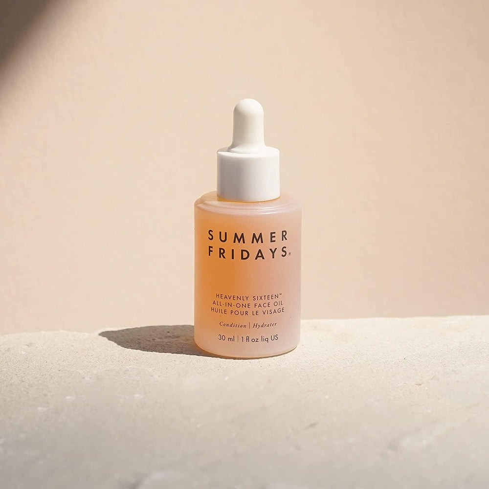 Summer Fridays dropper pouring oil showing lightweight texture and easy dosing benefit