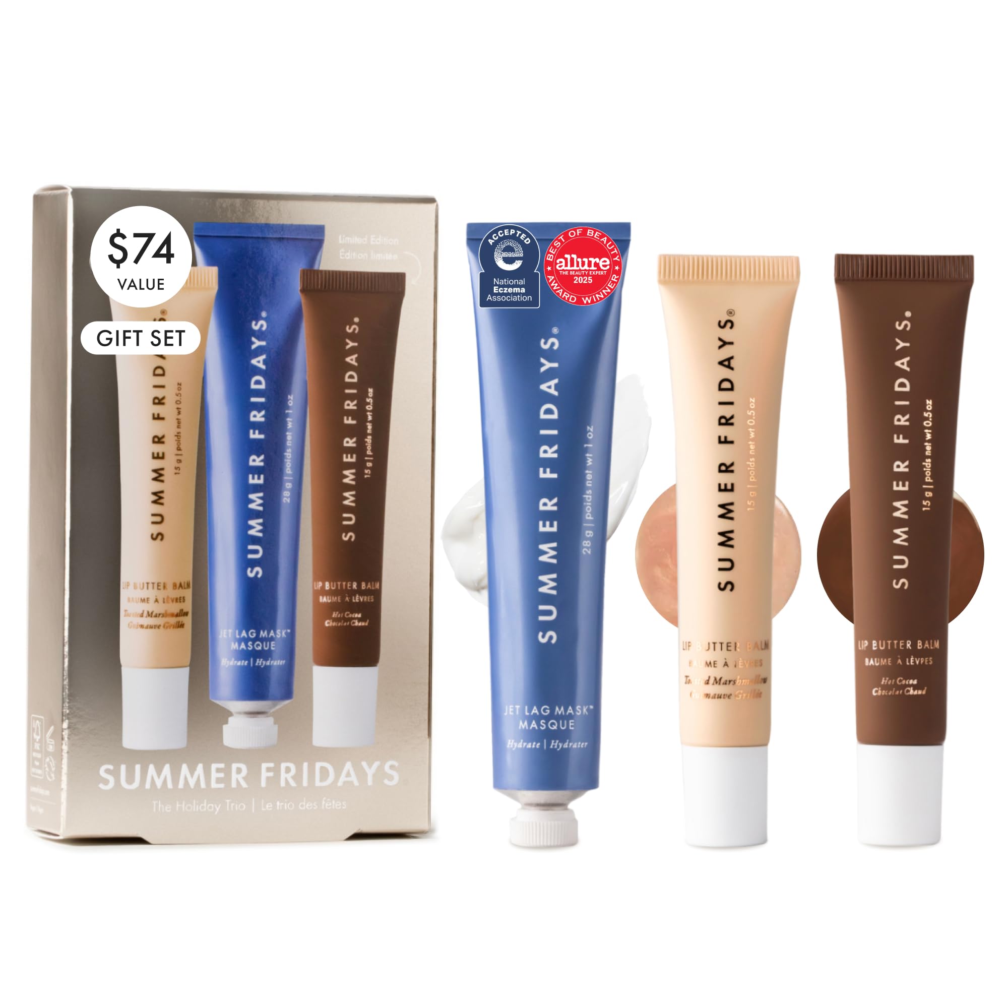 Summer Fridays front packaging showing hydration trio for easy gifting