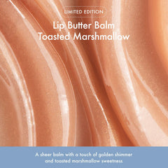 Summer Fridays Lip Butter Balm Toasted Marshmallow showing golden shimmer
