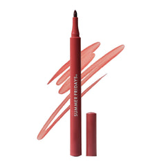 Summer Fridays lip stain front view showing maple shade and sleek packaging benefit: clarity