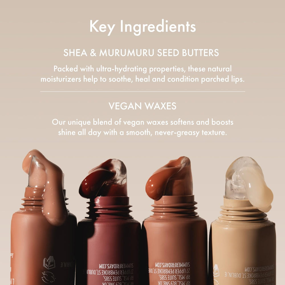 Summer Fridays lip butter texture close-up displaying creamy sheen for soft lips