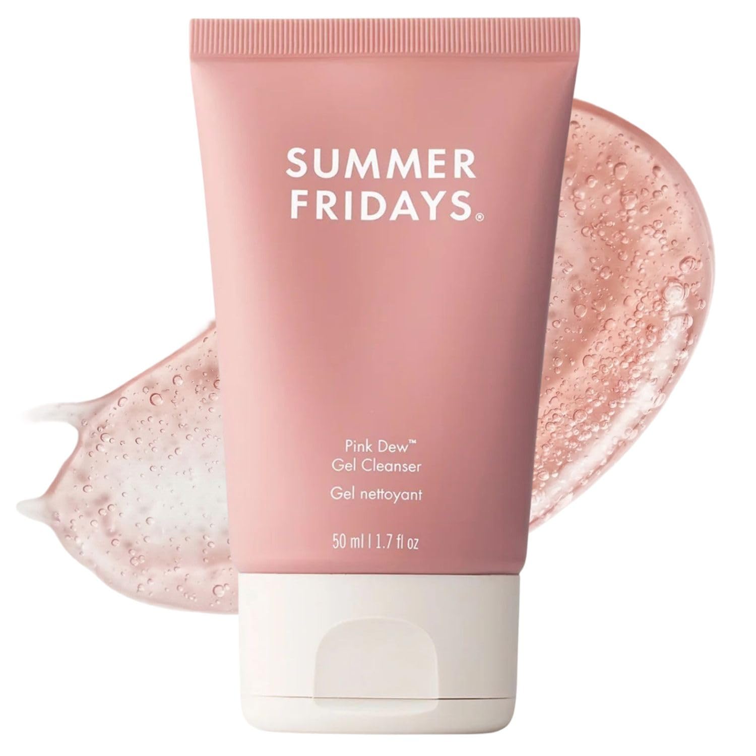 Summer Fridays front bottle view showing product and clean design benefits skin clarity