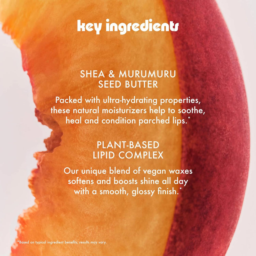 Summer Fridays Sea Salt Caramel tube detail emphasizing warm scent and shine